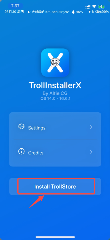 TrollInstallerX 1.0.2 巨魔安装器 14.0-16.6.1-IPAAPK资源库 TrollInstallerX 1.0.2 巨魔安装器 14.0-16.6.1-IPAAPK资源库
